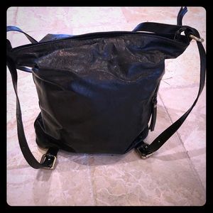 Black leather purse/backpack